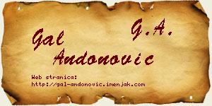Gal Andonović vizit kartica